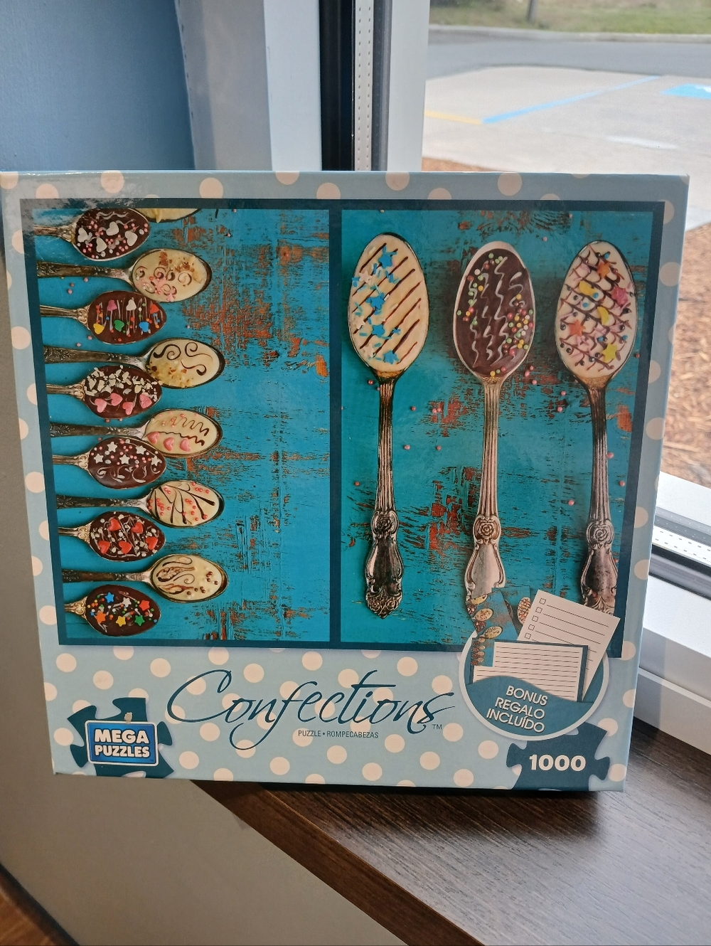 Confections 1000-Piece Puzzle Spoon Dessert Art by Mega Puzzles w/Bonuses